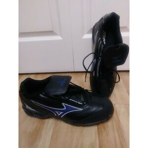 Mizuno‎ Baseball Cleats 9 Spike Pro Limited Low G4 Black Leather NWOB Mens Sz 16